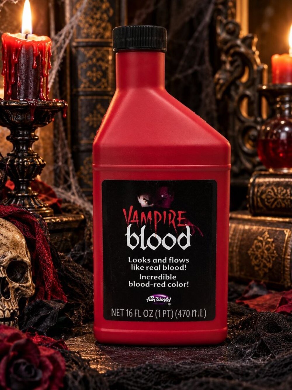 Vampire Fake Blood 16 Oz Theatrical Costume Accessory Halloween Prop Stage